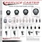 Service Caster 5'' Black Poly Wheel Swivel 7/16'' Grip Ring Stem Caster with Brake SCC-GR20S514-PPUB-BLK-PLB-716138 - alternate 3